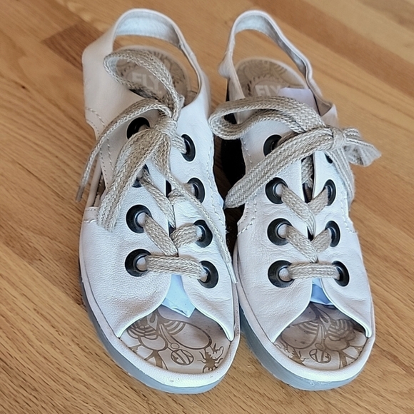 Fly London Platform Wedge Lace Up Sandals - Picture 2 of 12